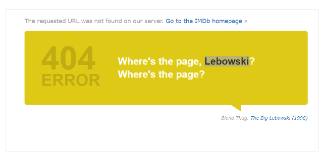 imdb –有趣且涵盖品牌的404页面示例